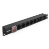 Exegate EX280866RUS Блок розеток с выключателем ServerPro PDU-19H008 Al-5C135S-C14-SW