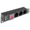 Exegate EX298593RUS Блок розеток 10" с выключателем ServerPro PDU-10H305 Al-3S-C14-SW