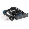 Exegate EX298351RUS Планка USB на переднюю панель U3H-627S, 3,5"
