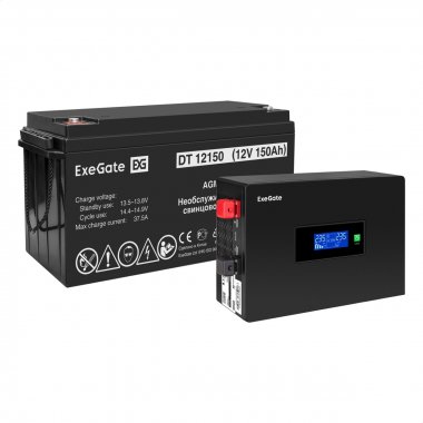 Фотография товара 'Exegate EX297423RUS Комплект ИБП IdealSine SR-1000.LCD.2SH'