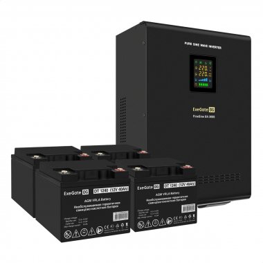 Фотография товара 'Exegate EX296635RUS Комплект ИБП FineSine SX-3000.LCD.AVR.2SH.T'