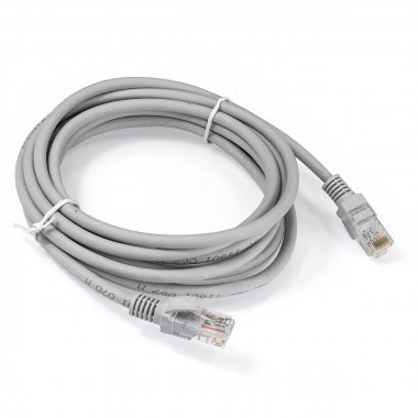 Фотография товара 'Exegate EX286384RUS Патч-корд LSZH UTP-RJ45-RJ45-5e-3M-LSZH-GY, UTP, cat.5e, 3м'