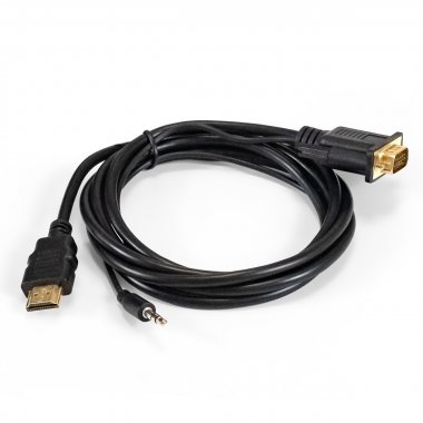 Фотография товара 'Exegate EX294719RUS Кабель-переходник HDMI-VGA EX-HDMIM-VGAM-3.5JackS-1.8'