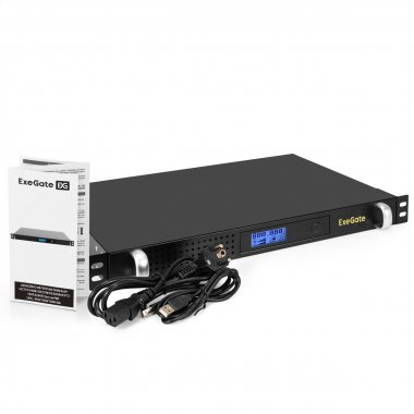 Фотография товара 'Exegate EX297833RUS ИБП 1U ServerRM UNL-650.LCD.AVR.4C13.RJ.USB.1U'