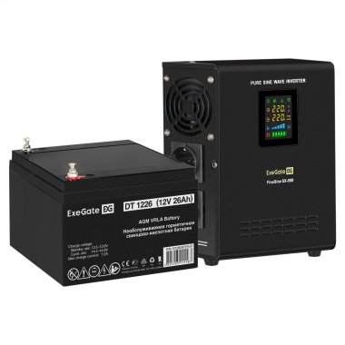 Фотография товара 'Exegate EX296493RUS Комплект ИБП FineSine SX-500.LCD.AVR.2SH'