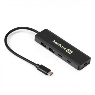 Фотография товара 'Exegate EX298176RUS USB-Хаб (концентратор SuperSpeed+ USB 5Gbps) 4-в-1 DUB-2C2P/5G'