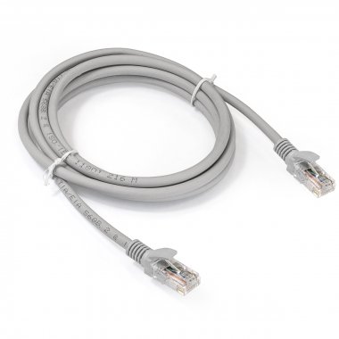 Фотография товара 'Exegate EX286383RUS Патч-корд LSZH UTP-RJ45-RJ45-5e-2M-LSZH-GY, UTP, cat.5e, 2м'