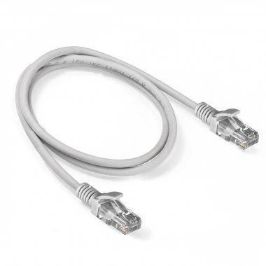 Фотография товара 'Exegate EX286381RUS Патч-корд LSZH UTP-RJ45-RJ45-5e-1M-LSZH-GY, UTP, cat.5e, 1м'