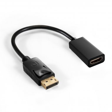Фотография товара 'Exegate EX294706RUS Кабель-переходник DisplayPort-HDMI EX-DPM-HDMIF-0.1'