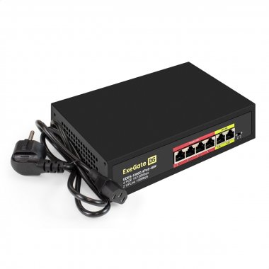 Фотография товара 'Exegate EX299020RUS Коммутатор неуправляемый EDES-1006D.4PoE-48W'