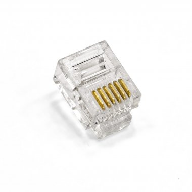 Фотография товара 'Exegate EX293763RUS Коннектор PL12-6P6C-100 RJ-12 телефонный разъем (6P6C)'