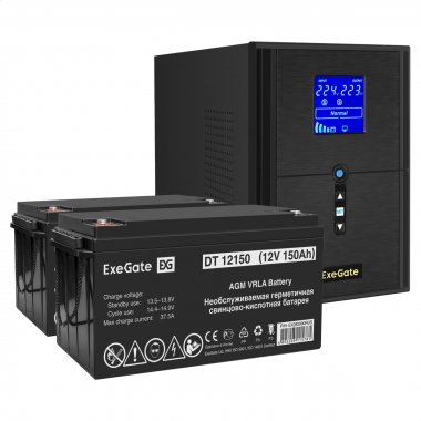 Фотография товара 'Exegate EX296855RUS Комплект ИБП SineTower SZ-2000.LCD.AVR.3SH.1C13.USB'