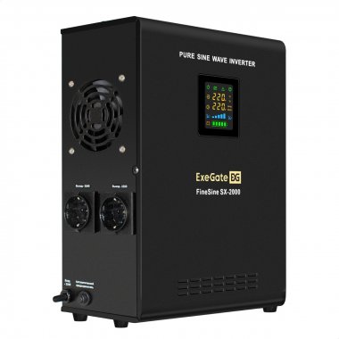 Фотография товара 'Exegate EX296001RUS ИБП (инвертор, синус, для котла, настенный) FineSine SX-2000.LCD.AVR.2SH'