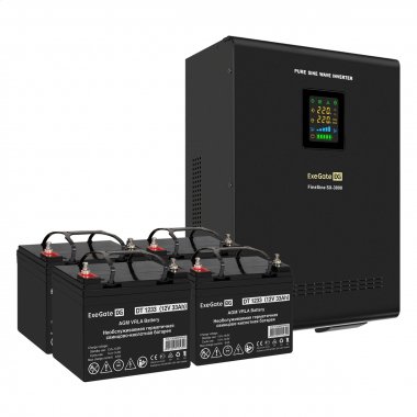 Фотография товара 'Exegate EX296633RUS Комплект ИБП FineSine SX-3000.LCD.AVR.2SH.T'