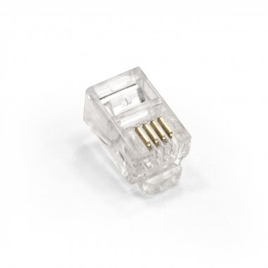 Фотография товара 'Exegate EX293762RUS Коннектор PL11-4P4C-100 RJ-11 телефонный разъем (4P4C)'