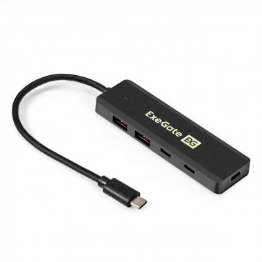 Фотография товара 'Exegate EX298169RUS USB-Хаб (концентратор SuperSpeed+ USB 10Gbps) 4-в-1 DUB-2C2P/10G'