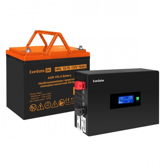 Фотография товара 'Exegate EX297415RUS Комплект ИБП IdealSine SR-1000.LCD.2SH'