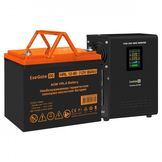 Фотография товара 'Exegate EX296529RUS Комплект ИБП FineSine SX-800.LCD.AVR.2SH'