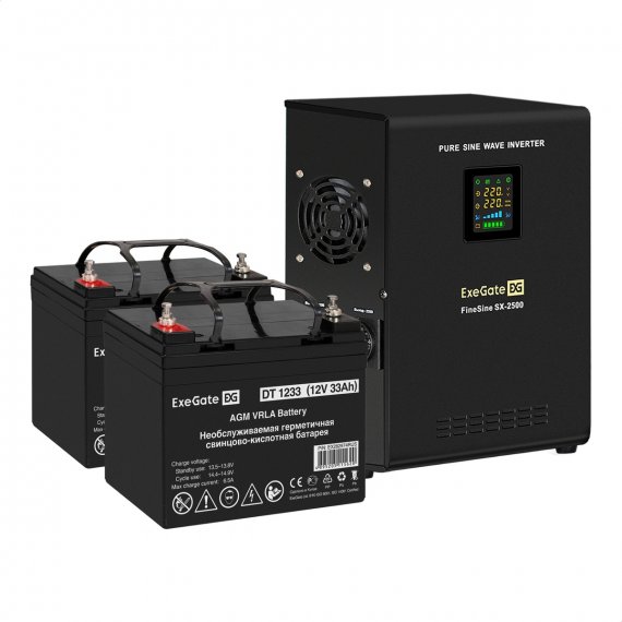 Фотография товара 'Exegate EX296610RUS Комплект ИБП FineSine SX-2500.LCD.AVR.2SH'