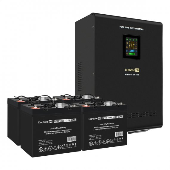 Фотография товара 'Exegate EX296684RUS Комплект ИБП FineSine SX-7000.LCD.AVR.2SH.T'