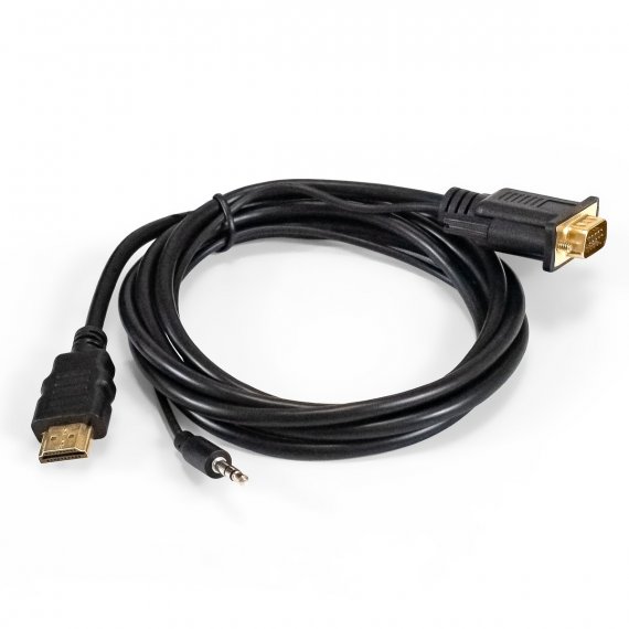 Фотография товара 'Exegate EX294719RUS Кабель-переходник HDMI-VGA EX-HDMIM-VGAM-3.5JackS-1.8'
