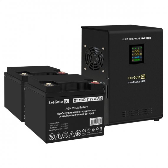 Фотография товара 'Exegate EX296566RUS Комплект ИБП FineSine SX-1500.LCD.AVR.2SH'