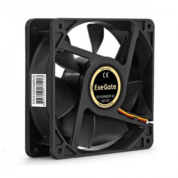 Фотография товара 'Exegate EX297096RUS Вентилятор 24В DC EX12038S3P-24'