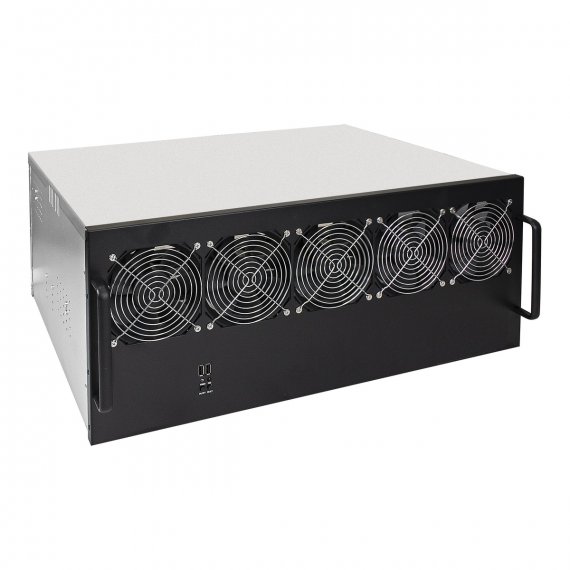 Фотография товара 'Exegate EX270772RUS Корпус для майнинга Pro 13-430 <без БП, 2*USB, 5*fan 120мм'
