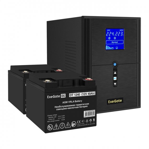 Фотография товара 'Exegate EX296839RUS Комплект ИБП SineTower SZ-2000.LCD.AVR.3SH.1C13.USB'