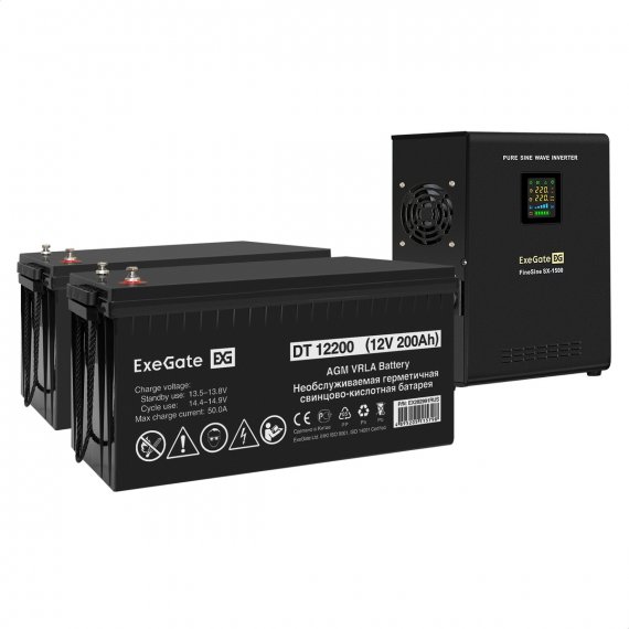 Фотография товара 'Exegate EX296584RUS Комплект ИБП FineSine SX-1500.LCD.AVR.2SH'