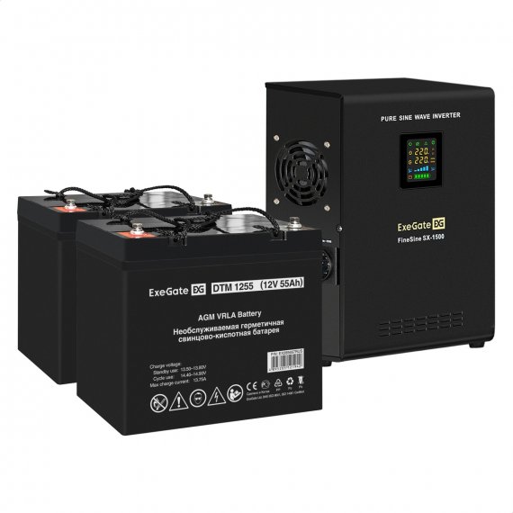 Фотография товара 'Exegate EX296569RUS Комплект ИБП FineSine SX-1500.LCD.AVR.2SH'