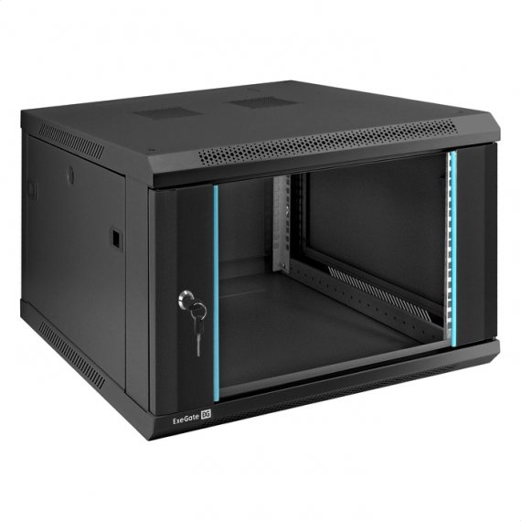 Фотография товара 'ExeGate EX298606RUS Шкаф телекоммуникационный EC-WM-6U.600.G.BLACK'