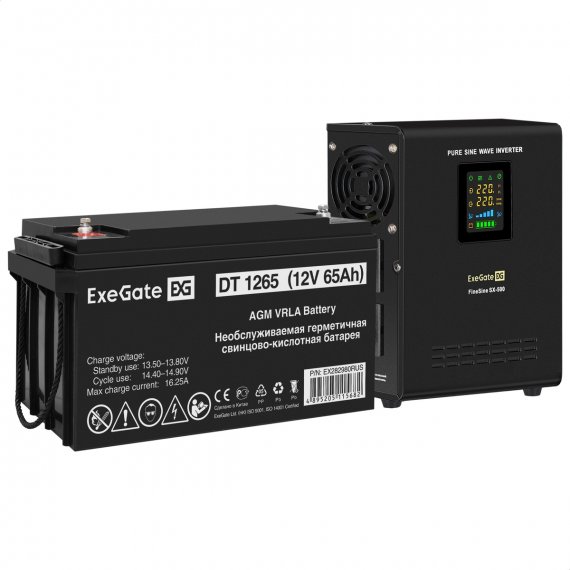 Фотография товара 'Exegate EX296502RUS Комплект ИБП FineSine SX-500.LCD.AVR.2SH'