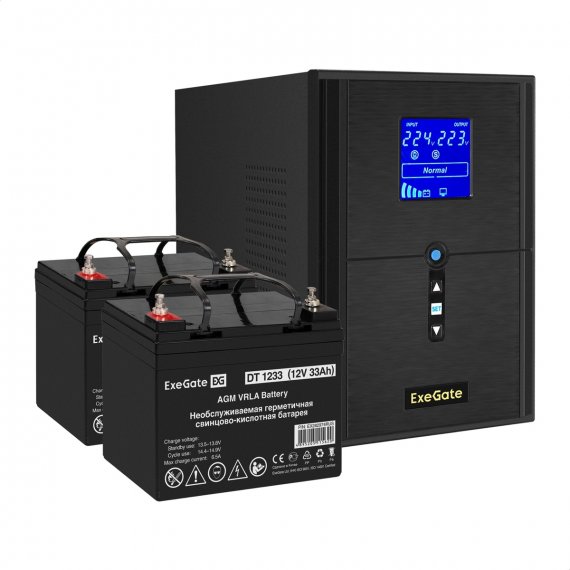 Фотография товара 'Exegate EX296837RUS Комплект ИБП SineTower SZ-2000.LCD.AVR.3SH.1C13.USB'