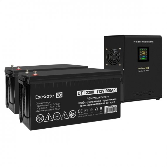 Фотография товара 'Exegate EX296561RUS Комплект ИБП FineSine SX-1000.LCD.AVR.2SH'