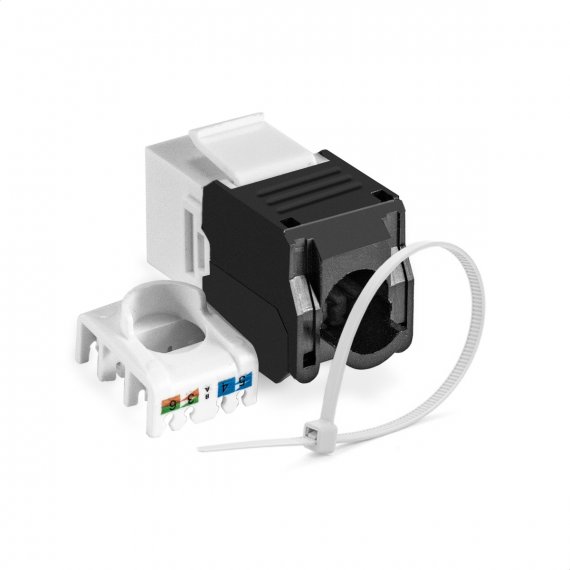 Фотография товара 'Exegate EX297266RUS Модуль-вставка Keystone Jack RJ-45 KJ-8P8C-U-C6A-180-TL'