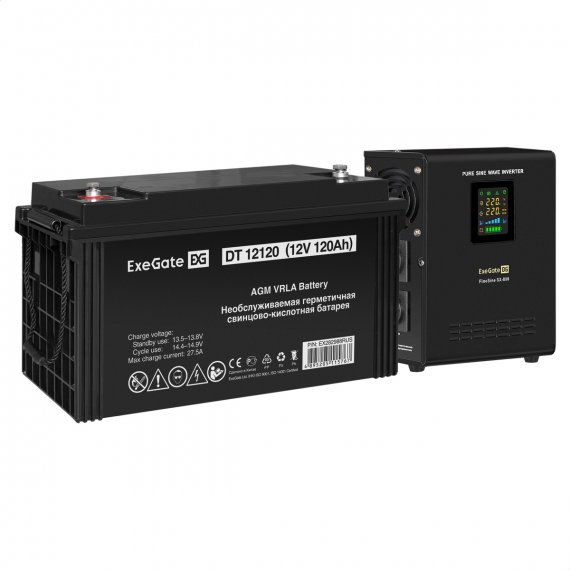 Фотография товара 'Exegate EX296533RUS Комплект ИБП FineSine SX-800.LCD.AVR.2SH'