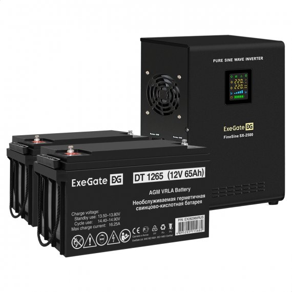 Фотография товара 'Exegate EX296617RUS Комплект ИБП FineSine SX-2500.LCD.AVR.2SH'