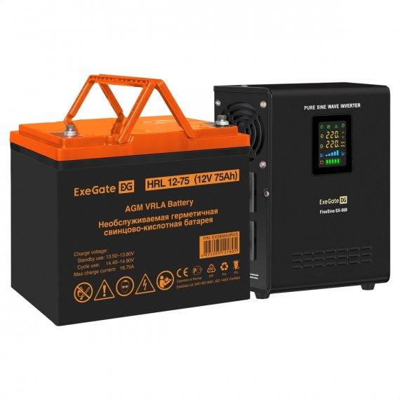 Фотография товара 'Exegate EX296505RUS Комплект ИБП FineSine SX-500.LCD.AVR.2SH'