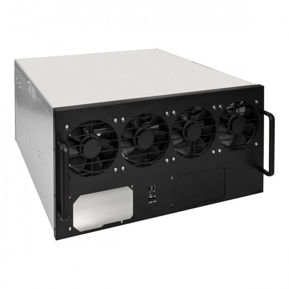 Фотография товара 'Exegate EX270771RUS Корпус для майнинга Pro 8-430 <без БП, 2*USB, 4*fan 120мм'