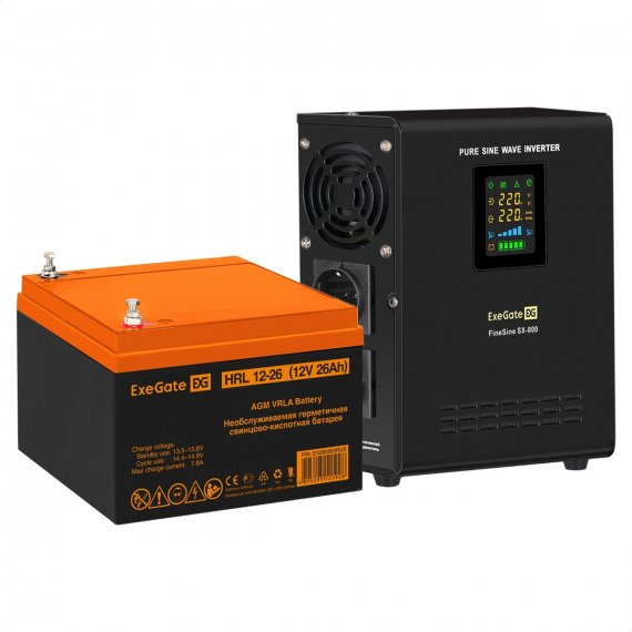 Фотография товара 'Exegate EX296517RUS Комплект ИБП FineSine SX-800.LCD.AVR.2SH'