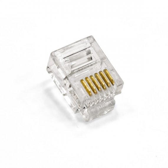 Фотография товара 'Exegate EX293763RUS Коннектор PL12-6P6C-100 RJ-12 телефонный разъем (6P6C)'