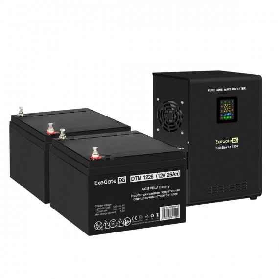 Фотография товара 'Exegate EX296562RUS Комплект ИБП FineSine SX-1500.LCD.AVR.2SH'