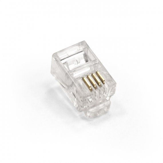 Фотография товара 'Exegate EX293762RUS Коннектор PL11-4P4C-100 RJ-11 телефонный разъем (4P4C)'