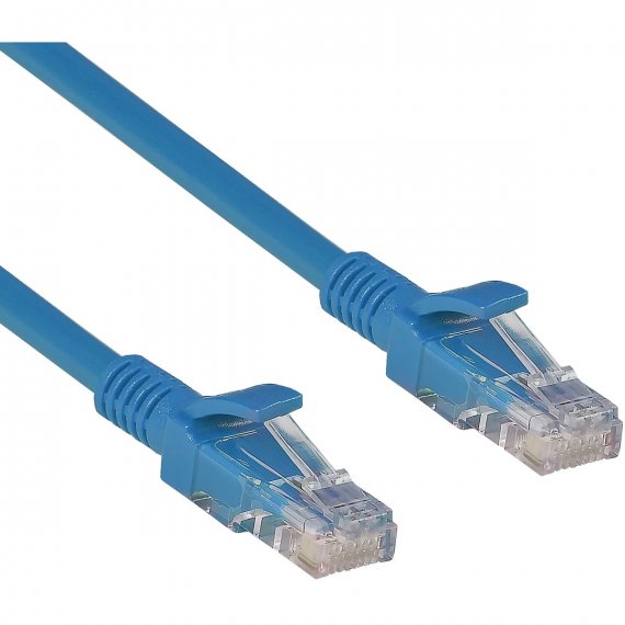 Фотография товара 'Exegate EX172877RUS Патч-корд UTP-RJ45-RJ45-5e-0,5M-BL, UTP, cat.5e, 0.5м'
