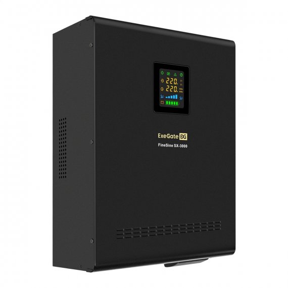Фотография товара 'Exegate EX296003RUS ИБП (инвертор, синус, для котла, настенный) FineSine SX-3000.LCD.AVR.2SH.T'